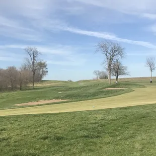 Bunkers now being filled in with grass and Poa annua