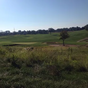Driving range from the side