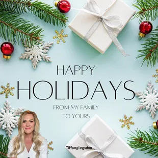 Wishing you and your family lots of Joy and Happiness for the Holidays from your Local Real Estate Professional!