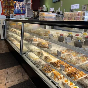 One of the bakery cases