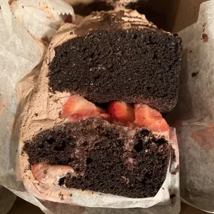 Chocolate strawberry shortcake