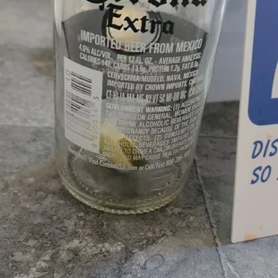 a bottle of corona extra