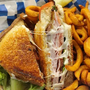 a sandwich and fries