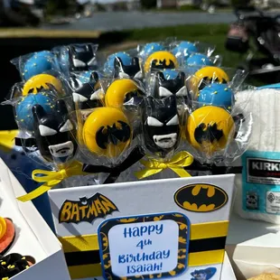 Batman cake pops