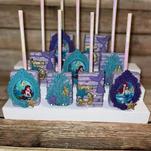 Little mermaid rice Krispy pops