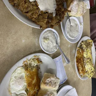 a table full of food