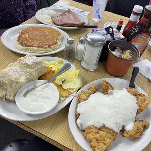 a table full of food