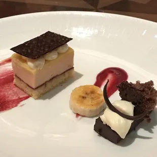 Guava mousse and chocolate ganache