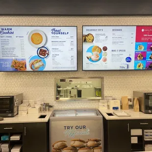 menus on the wall