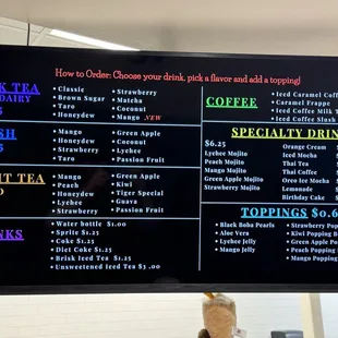 Updated drink menu 2/2/24