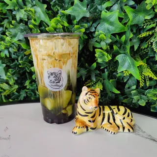 Green Tiger (Boba & Matcha Pudding)