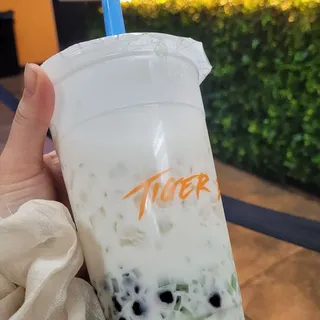 Coconut Iced-Milk (Boba Green Tea Jelly)