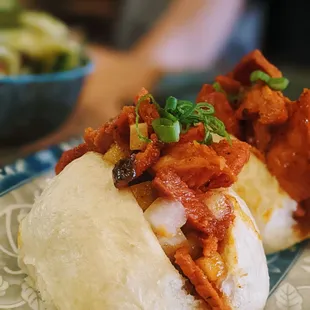 Bomb as fuck mango pork bun