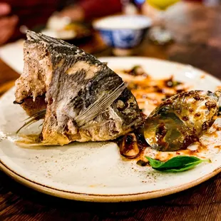 a plate of food on a table