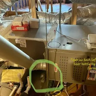 Beer bottle Tiger Ac left in my attic by the furnace.