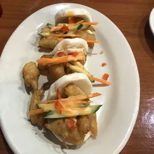 Spicy Chicken Bao Buns Plate