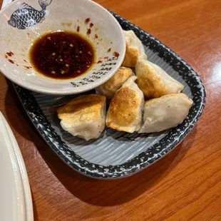 Pan Seared Korean Dumplings Plate