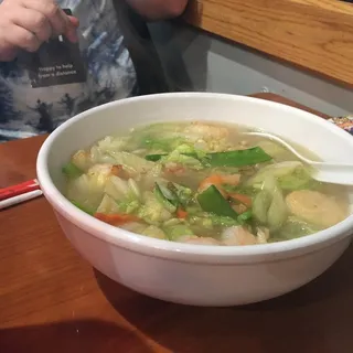 Seafood Ramen Noodle Soup