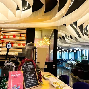 the interior of the restaurant