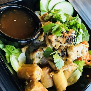 New item: Lemongrass chicken spring roll vermicelli bowl