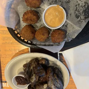Smoked Rib Tips &amp; Boudin Balls