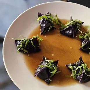 Mushroom truffle dumplings
