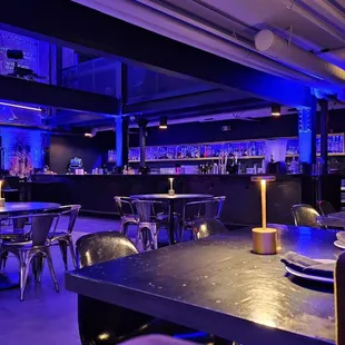 Downstairs from the booth seat