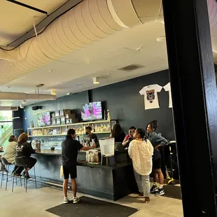 customers at the counter