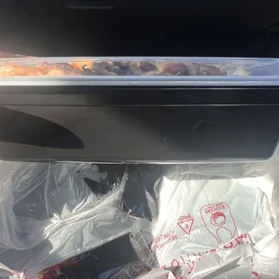 Showing size of the plate