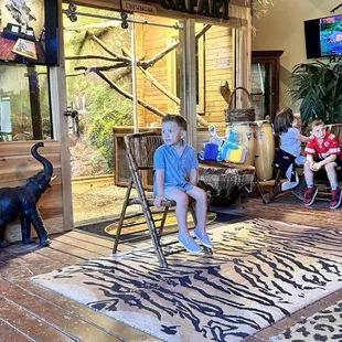 Waiting to hold the gun animals