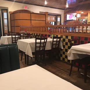 The dining room. Very quaint!