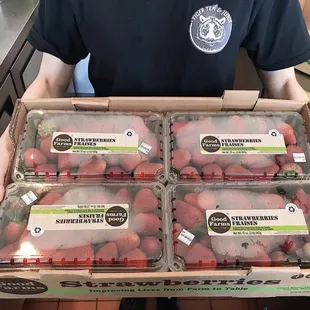 Strawberry season! We only use fresh fruits for our fruit teas!