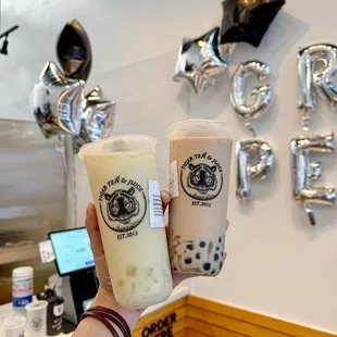 jasmine &amp; black milk tea w/ boba