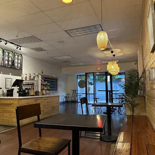 the inside of the restaurant