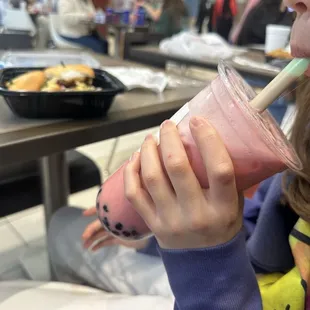 Dragonfruit milk tea