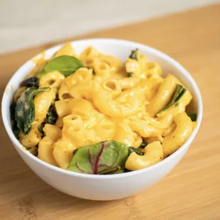 a bowl of macaroni and cheese