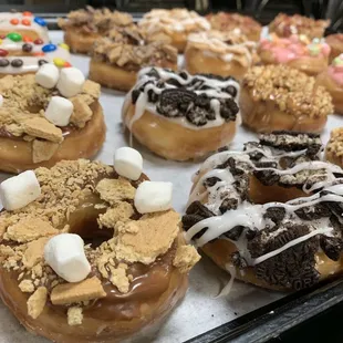 Designer donuts are what i like to call them. Too many choices ! Go see Tigers Den