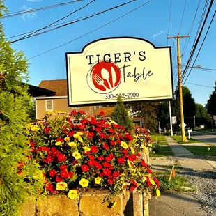 a sign for a restaurant