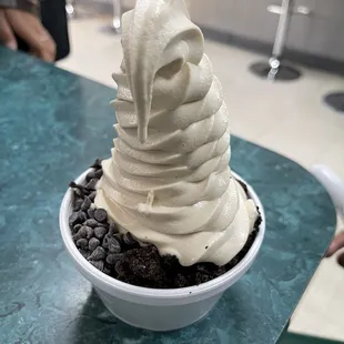 a cup of ice cream