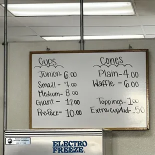 New prices