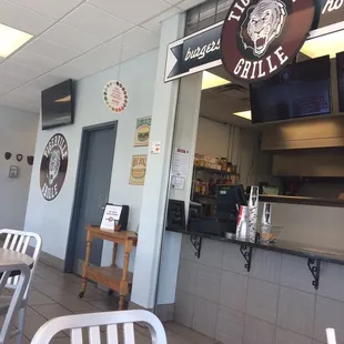 the inside of a restaurant