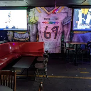 WNBA on one TV and NFL on the other