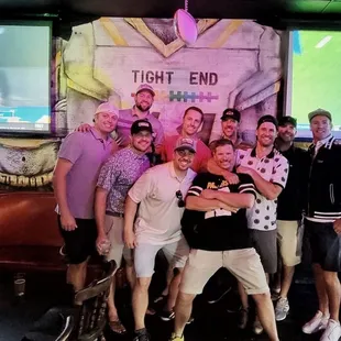 a group of people posing for a picture