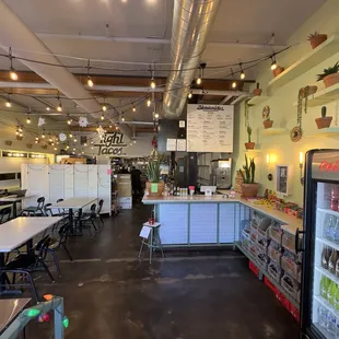 the inside of a restaurant