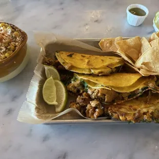 Quesatacos and esquites