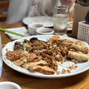 a plate of food on a table