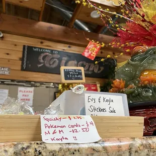 Front counter/cashier