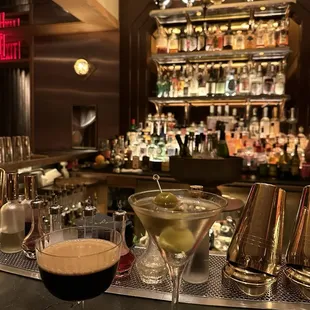 Espresso martini and dirty martini