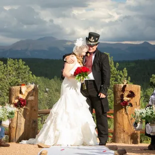 Wedding on stormy day.