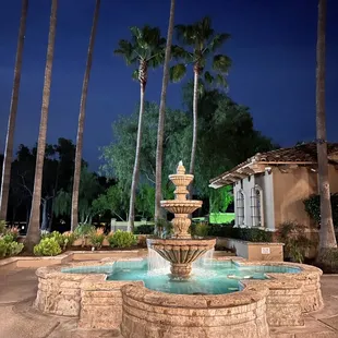 fountain at night